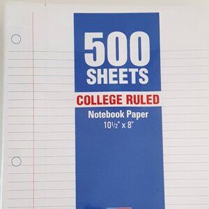 College-Ruled Filler Paper 500 Sheets Norcom